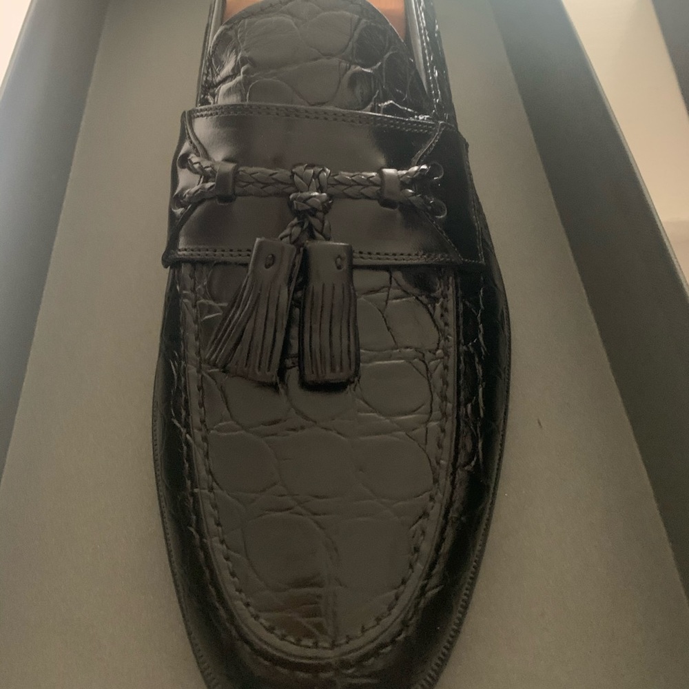 Men’s Italian leather slip on dress shoes